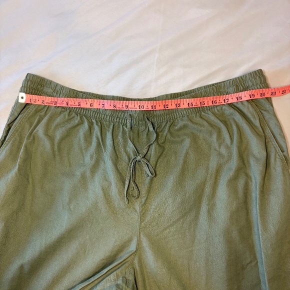 H&M Linen Blend Olive Green‎ Wide Leg Pants Size XXL - Picture 3 of 8